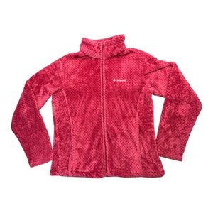 Columbia Women's Fire Side II Sherpa Full-Zip Jacket Pink Magenta Sz Large Soft